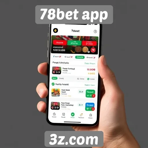 Interface do 78bet app é intuitiva e moderna